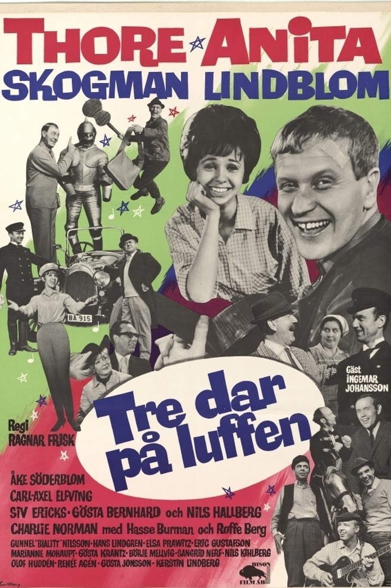 Poster of Tre dar på luffen