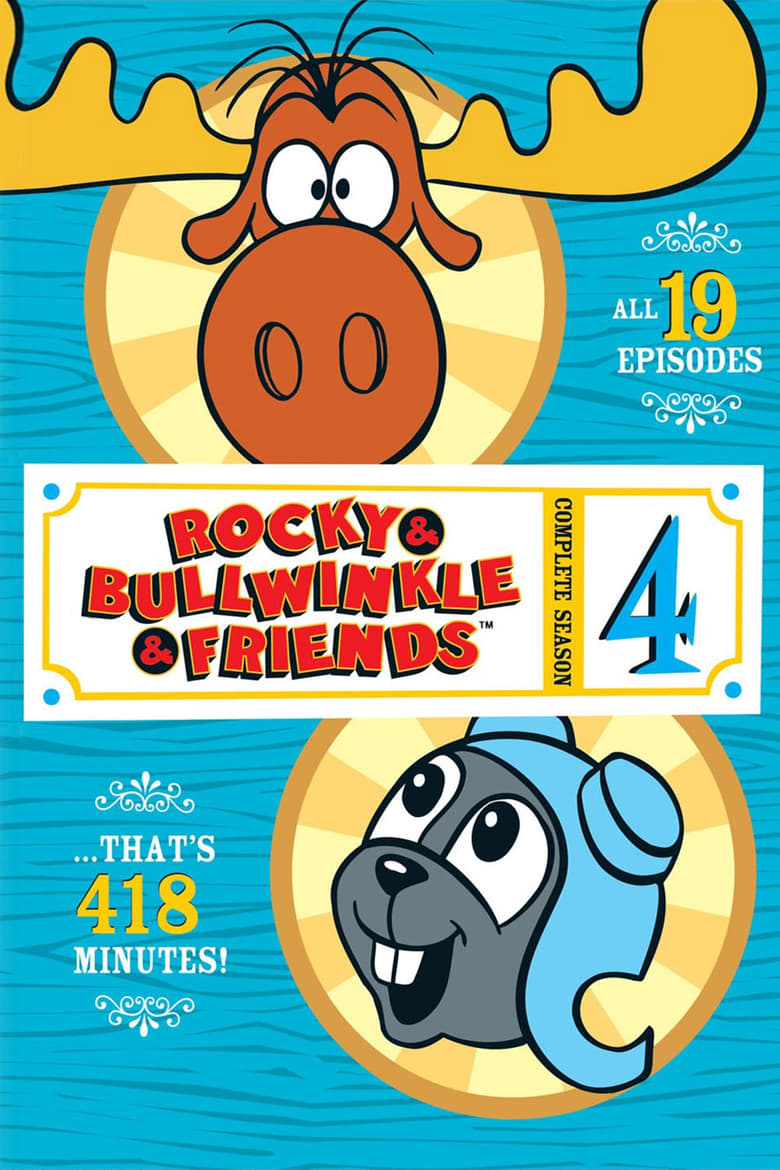 Poster of Cast and Crew in The Bullwinkle Show - Season 4 - Episode 71 - Rocky & Bullwinkle - Banana Formula  (3) - The Flat of the Land or A Rolling Stone Gathers No Moose