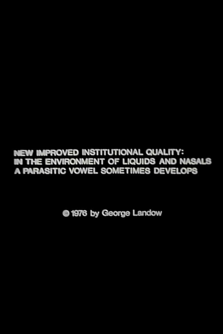 Poster of New Improved Institutional Quality: In the Environment of Liquids and Nasals a Parasitic Vowel Sometimes Develops