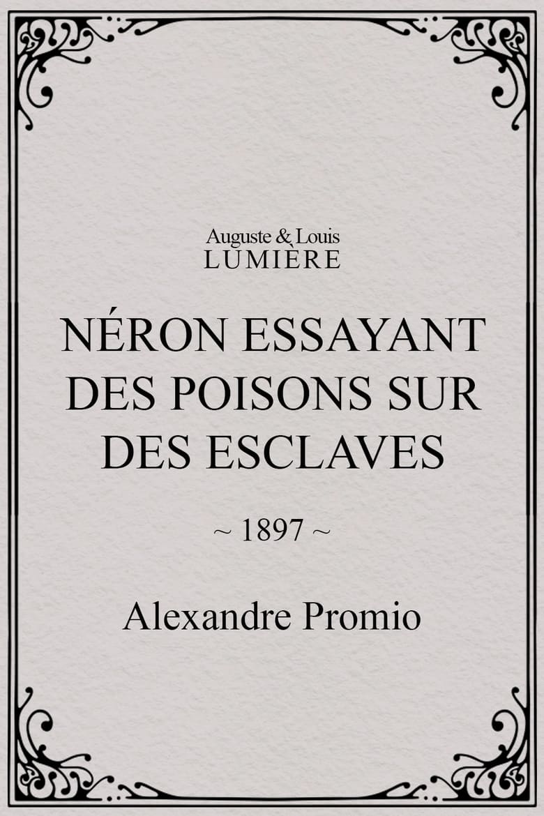 Poster of Néron essayant des poisons sur des esclaves